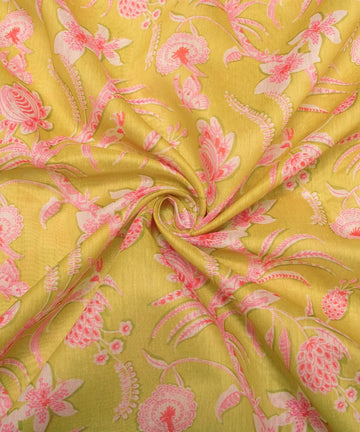Printed Chanderi Silk Fabric Online